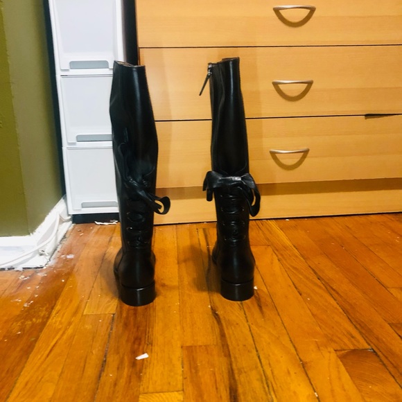 Valentino Leather Knee-High Riding Boots - Picture 4 of 9